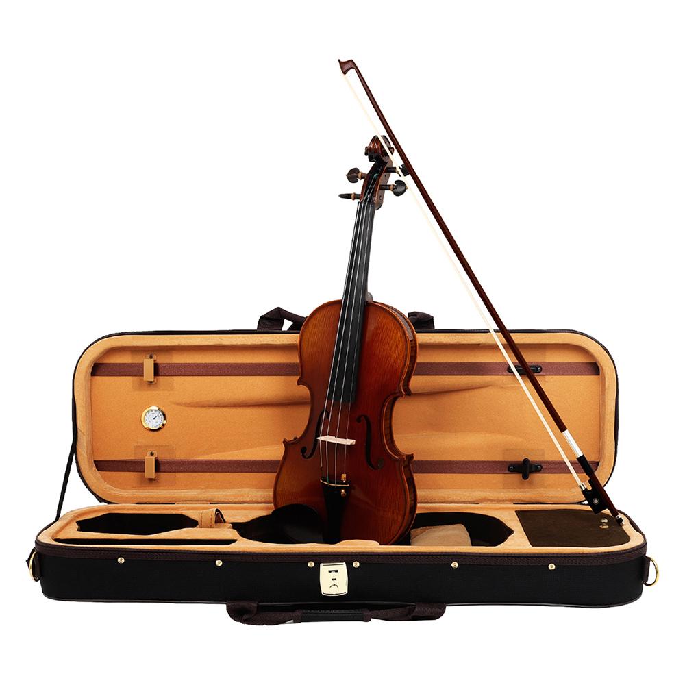 M MBAT 4/4 Violin Semi-Handmade Violin with Premium Spruce Panel & Solid Maple Back Violin for Students Intermediates Beginner