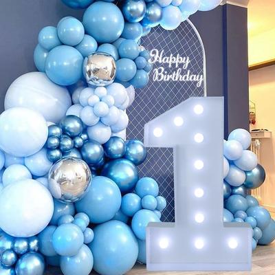 73cm Jättefigur Ballong Fyllningslåda med Ljus 1-årsfödelsedag Ballong Nummer 18 30 50 60 Ballongram Bröllopsdekor BabyShower