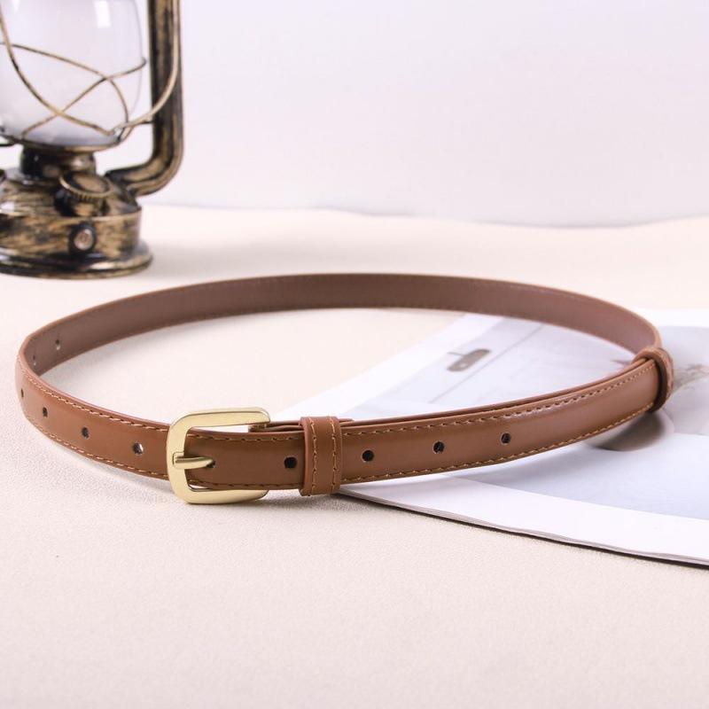 

Classic Womens Adjustable Pu Waist Belt With Full Hole Design For Everyday Wear 12 Hole Camel