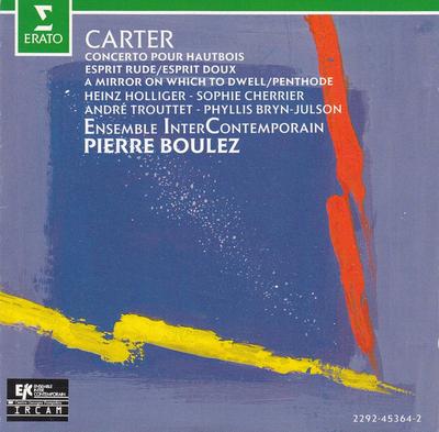 CD CARTER, BOULEZ; HOLLIGER - Oboe Concerto 2292453642 Erato 1990 Germany Classical Used