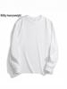 600G Heavyweight Men's Loose Fit Pure Cotton Long Sleeve T-Shirt - Small Neckline, High Gram Weight, Autumn/Winter.