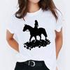 Summer Womens T-Shirts Fashion Retro Top Female Tshirt Oversize Clothes Animal Graphic White 90S Tee Shirt Femme