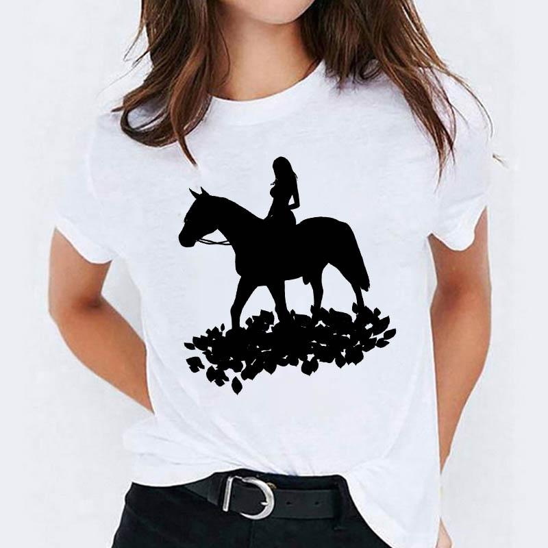 Summer Womens T-Shirts Fashion Retro Top Female Tshirt Oversize Clothes Animal Graphic White 90S Tee Shirt Femme
