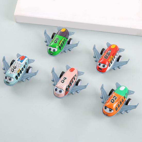 12Pcs Pull Back Wind-up Airplane Toy Educational Spring Clockwork Aircraft Toy Toddlers Boys Girls Stress Relief Mini Plane Model Toy