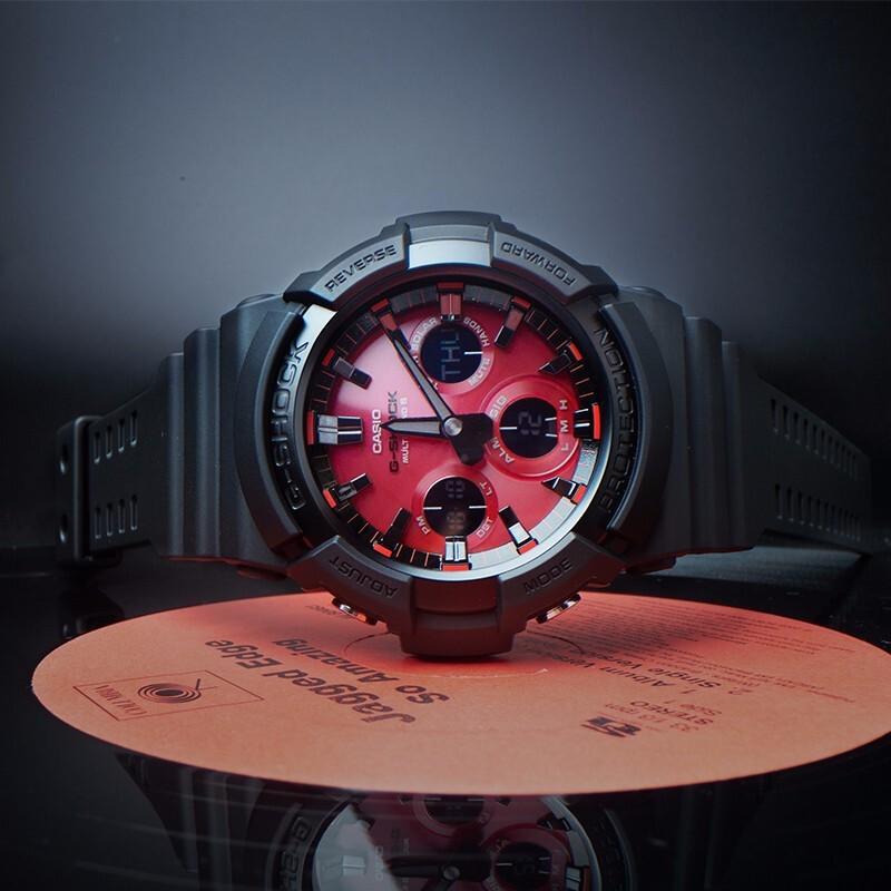 Casio Men Red Watch GAS-100AR-1A GAS-100AR-1A