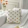 45x45CM Solid Color Square Throw Pillow Cover Light Luxury Nordic Flower Sofa Cushion Waist Cover Home Decorative Pillowcase