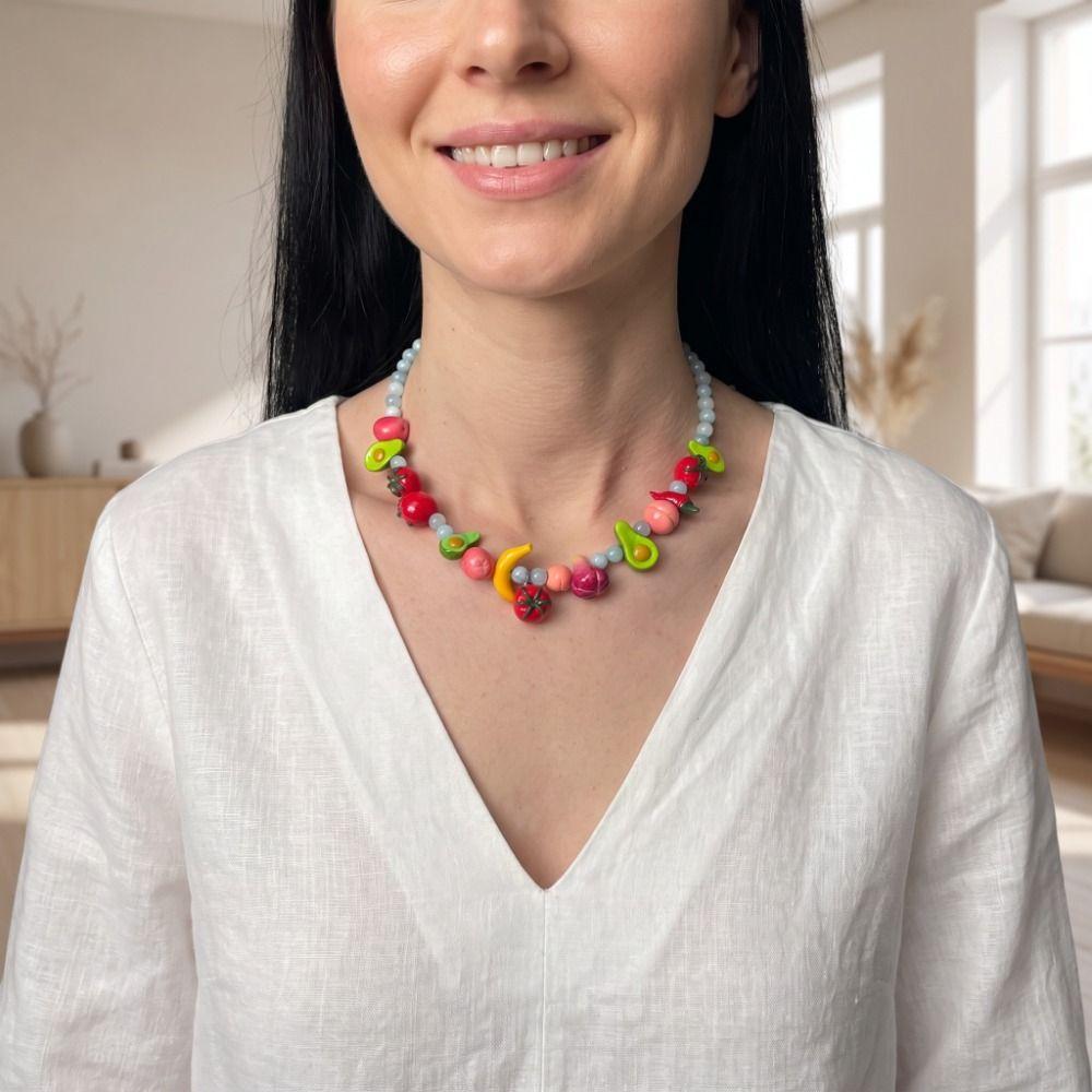 Colorful Beads Multi Layer Choker Stackable Bohemian Collarbone Chain Vacation