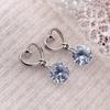 3D Round Rhinestones Drop Earrings for Women Golden Silver Color Hollow Out Metal Dangle Earrings Party Sweet Fashion Jewelry
