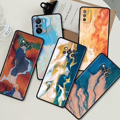 Etui Do Xiaomi Mi Poco X3 NFC X4 Pro F3 F4 GT M4 M3 F1 C40 11 Lite 11T Miękki Silikon Funda Pokrowiec na Telefon Marmurowa Estetyka