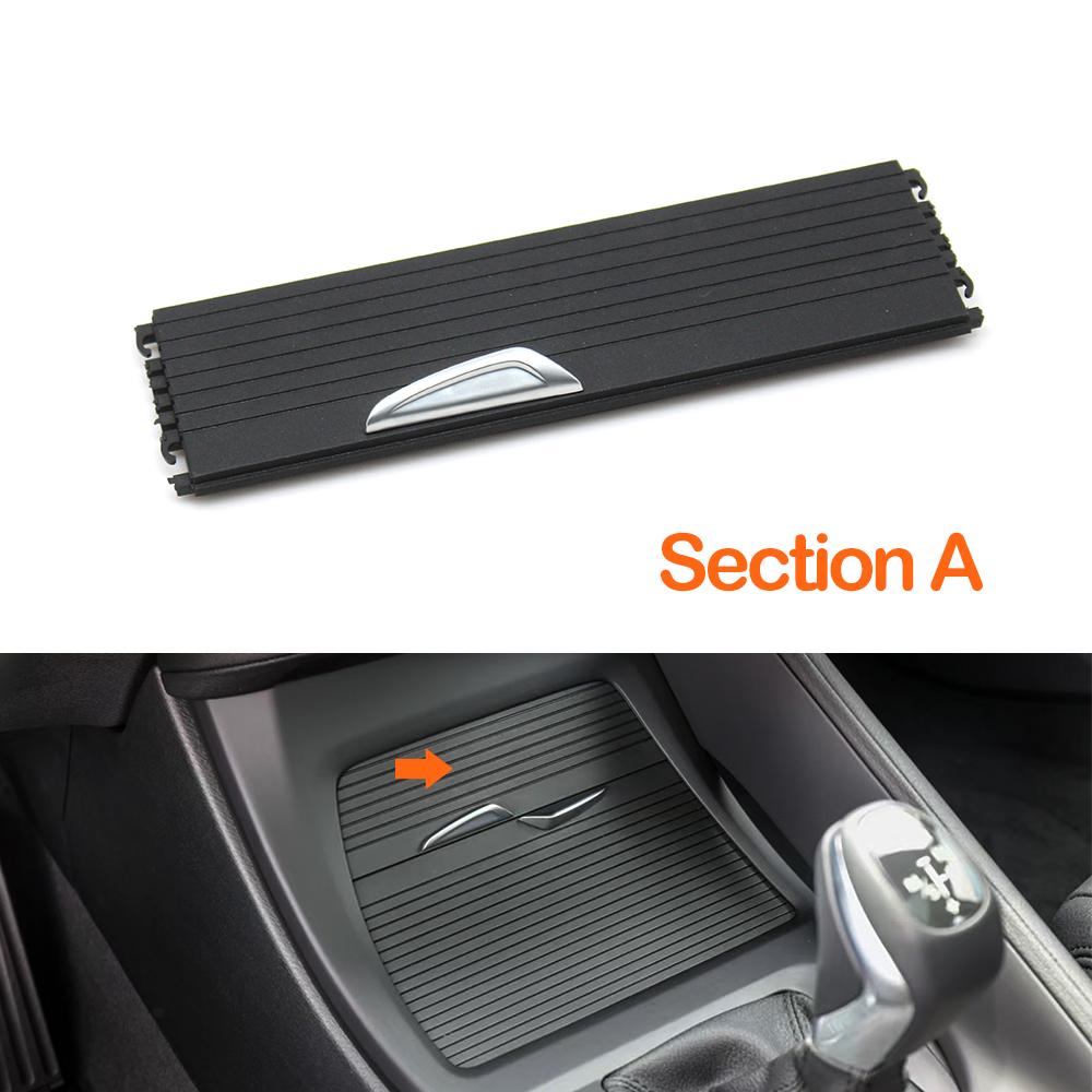 LHD RHD Car Center Console Drink Water Cup Holder Cover Trim Zipper Rolling Curtain For BMW X1 X2 F48 F49 F39 51169299529