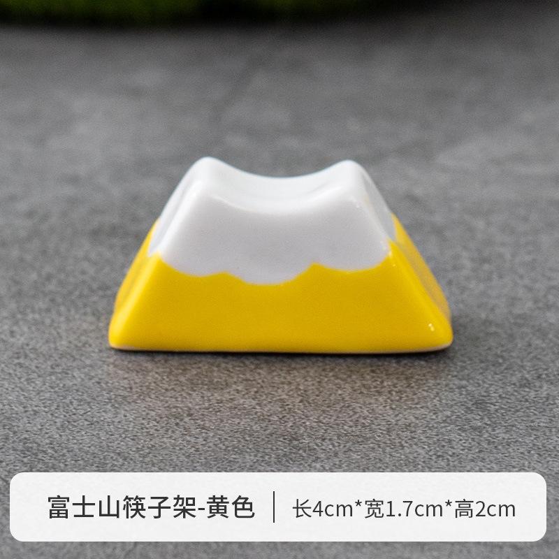 Japanese Fuji Mountain Ceramic Chopsticks Rack Groceries Chopstick Holder Painting Ceramic Tableware Ornaments Rack Kitchen tool