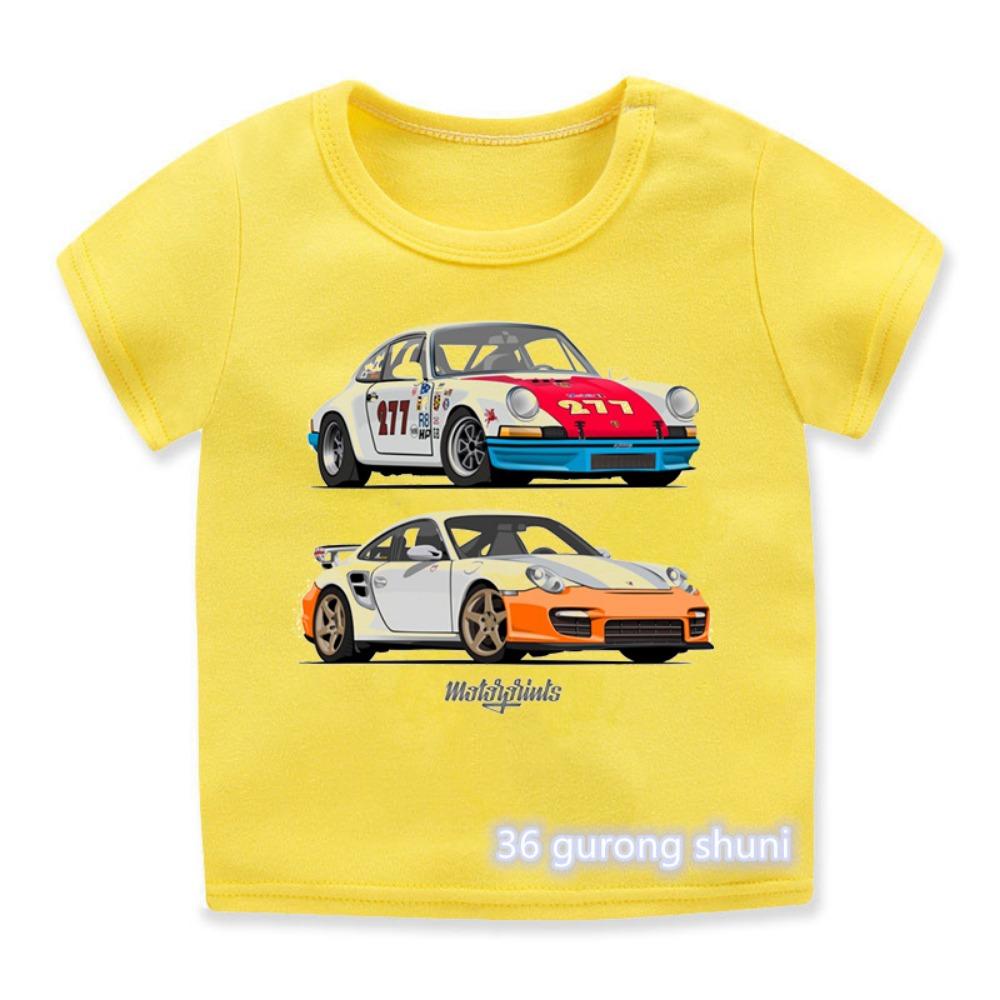 New Arrival Boys T Shirt Funny Car Cartoon Print Kids Clothes Summer Casual Hip Hop Boys T-Shirt High Quality Short Sleeve Tops