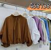 Wj1116 Early Autumn New Women's Lapel Japanese Cotton Shirt Loose Shirt Top Cardigan Literary Basic Long Sleeve