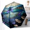 1 szt. Automatyczny Otwierany/Zamykany Parasol Ogrodowy z Motylem, Składany, Kompaktowy Parasol Podróżny, Lekka Konstrukcja, do Codziennych Dojazdów, Biznesu073