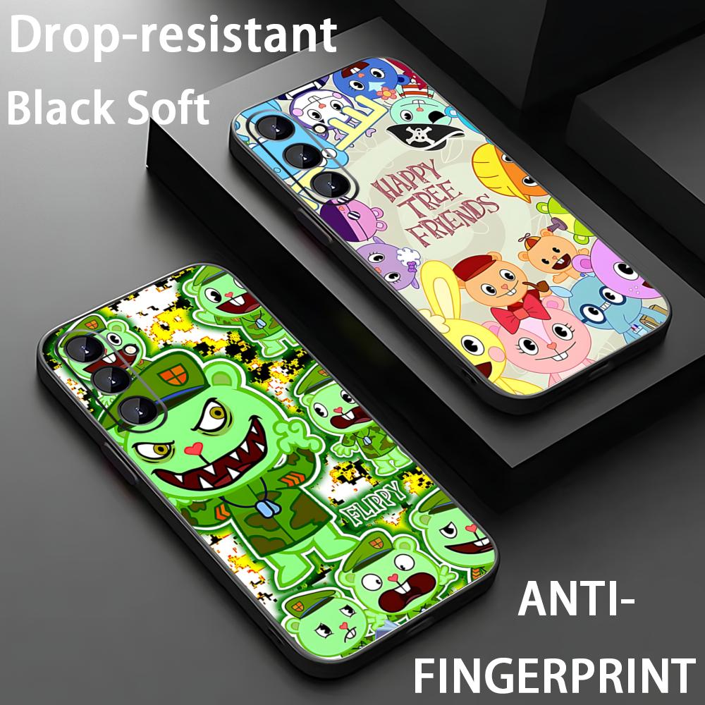 happy tree friends Phone Case For Samsung Galaxy A56 A16 A36 A26 A06 A55 A54 A15 A35 A25 Soft Black