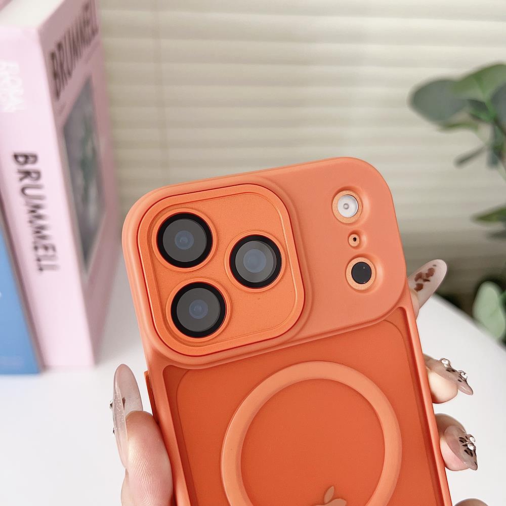 Luxus Panzer Stoßfest Magnetisch fürMagsafe Hülle für iPhone 17 pro Max plus Kabelloses Laden Kompatibel Matt Durchscheinend PC Capa