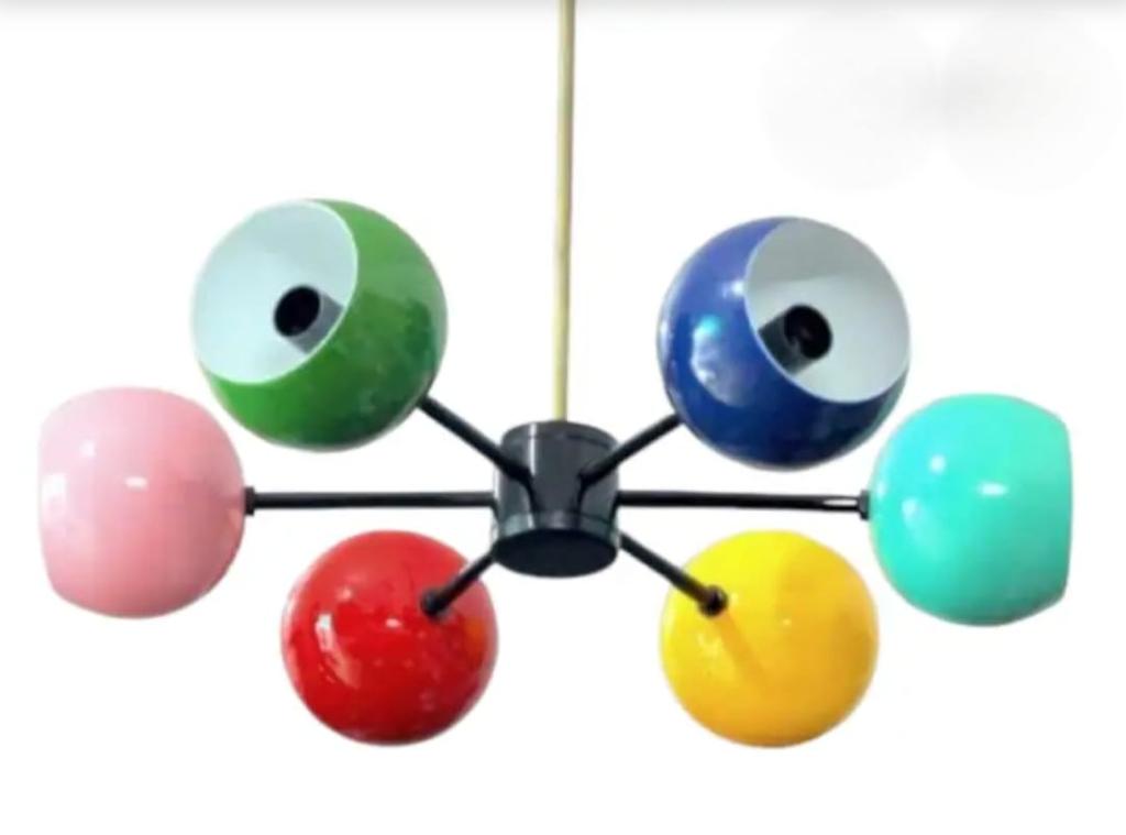 Chandelier Modern Semi Flush Ceiling Pendant Light Sputnik Mid Century Colorful Home Decor Lighting Customized Color Light Fixture Gift