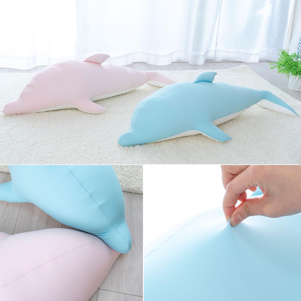 MOGU HUG-MOGU Dolphin Body Pillow - So Cute You'll Want to Cuddle It (Navy)