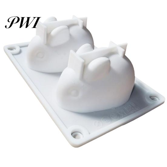 Pastry Mold Fondant Reusable Food Grade Heat-resistant DIY 2/6 Baking Grids Rabbit Dessert Candle Aromatherapy Kitchen Supplies Chocolate