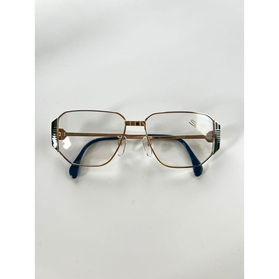 Used Silhouette Glasses Frame Gold NO.294