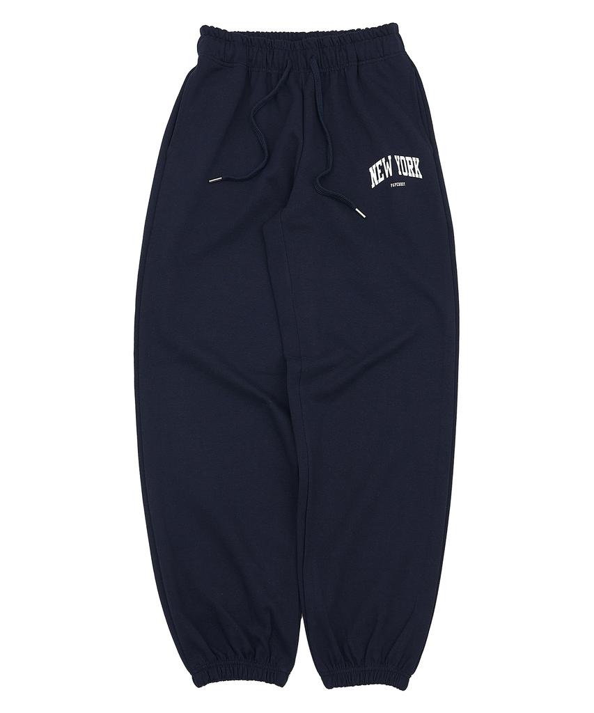 PAPERBOY Basic New York Wide Jogger Pants - Navy (Type B)