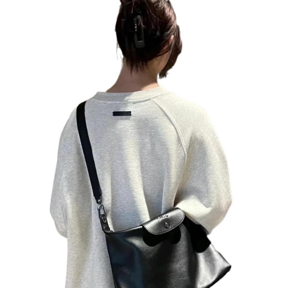 

Сумка-хобо через подмышку, большая вместимость, модная сумка для поездок на работу, сумка для компьютера, сумка-тоут для почтальона, портативная женская сумка через плечо. 31x25x11cm чёрный