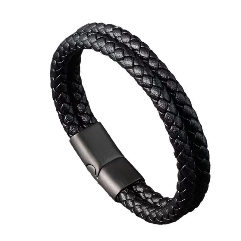 Men's Retro Leather Bracelet - Versatile, Simple, Woven Fashion Accessory