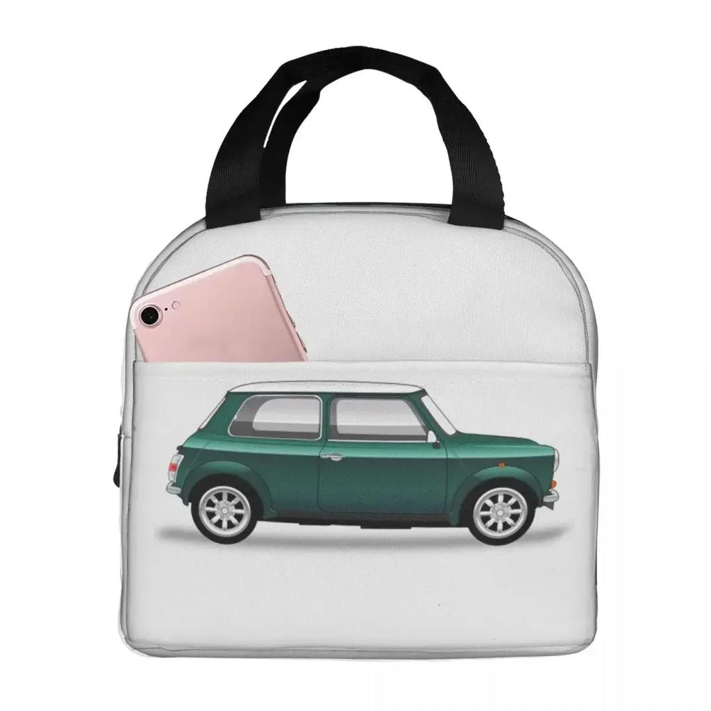 Austin Mini Cooper Insulated Lunch Bag for Women Kids Leakproof Food Boxes Thermal Lunch Box Tote
