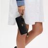 Coach Borsa a mano Nolita 19 con logo in metallo solido, pelle martellata, piccola, da donna, nera CP474-IMBLK