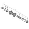 SHIMANO Repair Parts Hub Axis Assembly between for Y2GX98010 (100mm balls) HB-MT410 HB-MT410