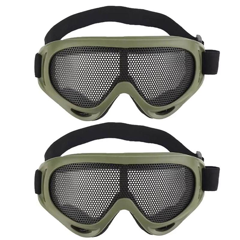 Outdoor Eye Protective Comfortable Airsoft Safety Tactical Glasses Anti Fog With Metal Mesh/PC Len For Paintball Hunting Goggles