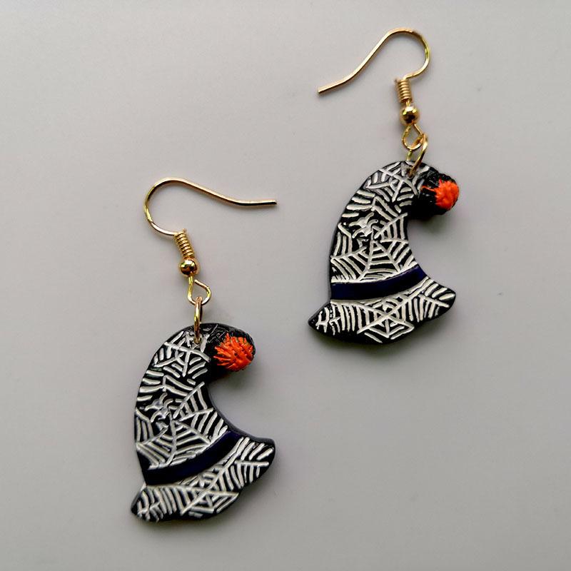 Halloween Ghost Castle Pumpkin Skeleton Evil Bat Personality Punk Hip Hop Party Popular Jewelry Earrings Halloween Day Earrings