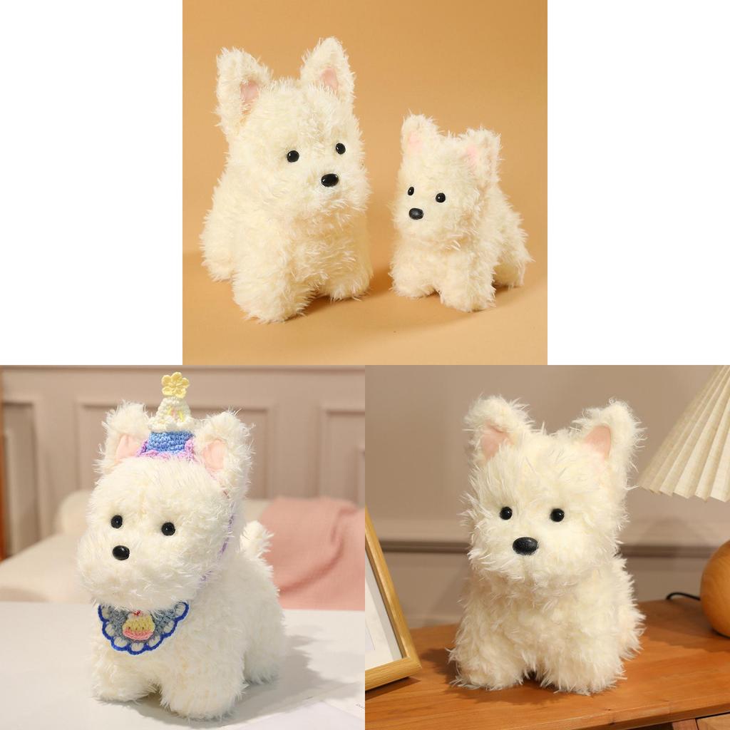 Plush West Highland Terrier Toy With Pp Cotton For Kids Birthday Gift