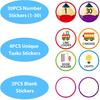 36PCS Number Markers Stickers Pencils Line up Spots for Classroom Colorful Floor Stickers Classroom Line up Spots Dots Floor Decals for Back to