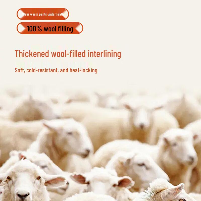 Langsha Women's 100% Wool Lined Thermal Leggings