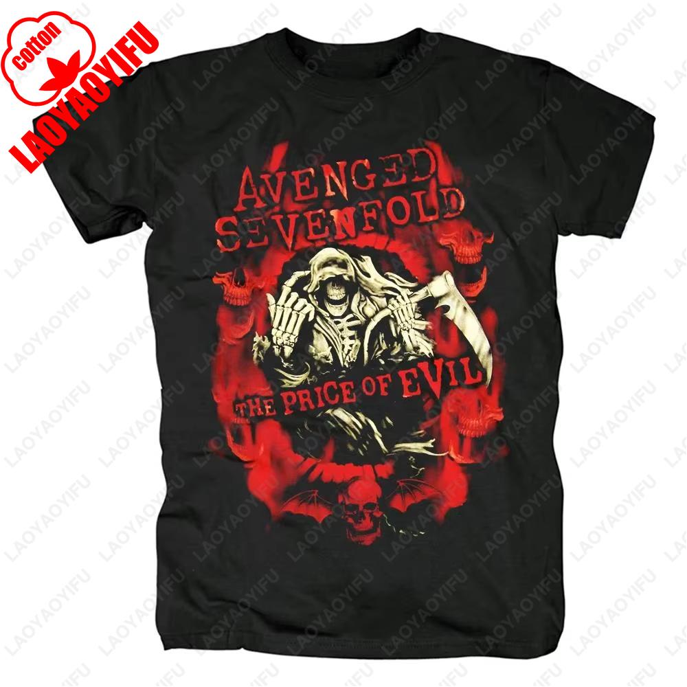 Harajuku Metalcore Rock Band Graphic Tee Vintage Heavy Metal Streetwear TShirt for Men Distressed Hip Hop Print Tshirt Tops