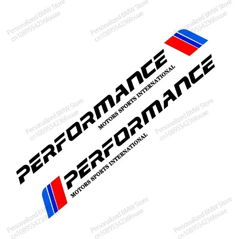 

2Pcs Car Performance Logo Auto Door Side Skirt Stripe Decoration Sticker For Bmw M Performance X1 X3 X4 X5 E87 F20 E36 E46 E90 чорний