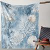 Aquarell Muschel Koralle Fleece Decke - Weiche und Gemütliche Decke für Alle Jahreszeiten, Geeignet für Sofa/Bett/Auto/Büro