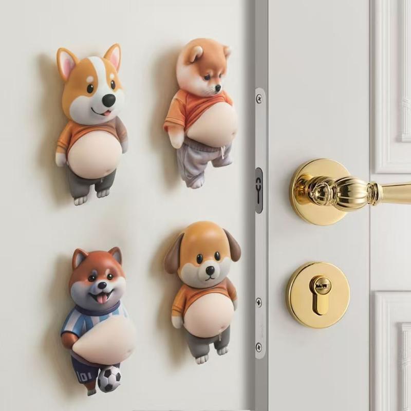 1/2Pcs Cute 3D Squeezable Soft Belly Dog Cat Stickers DIY Relieve Stress Mobile Phone Laptop Decoration Decal Home Decor