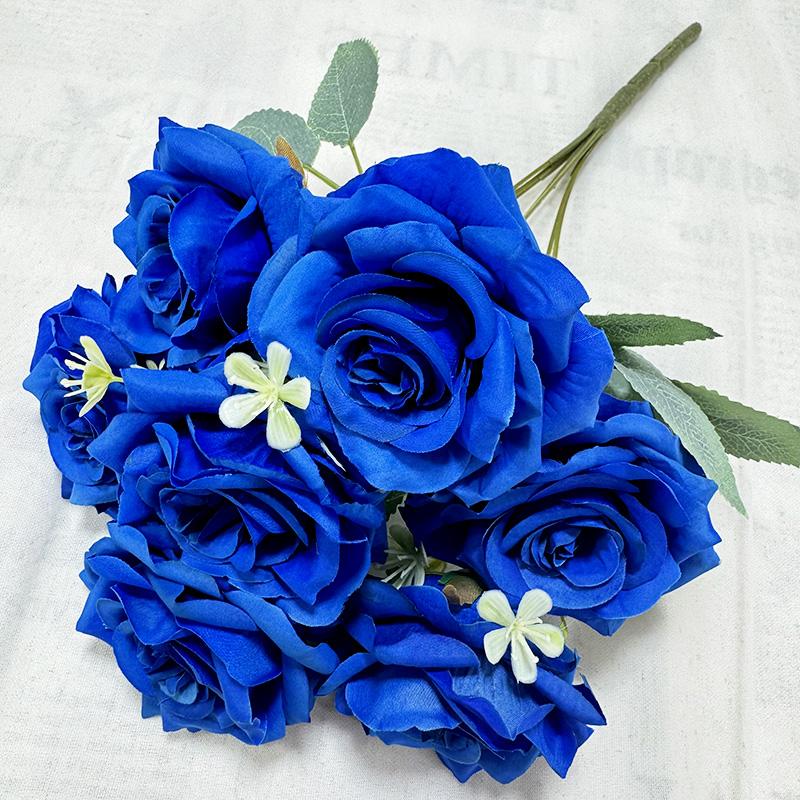 Artificial Flowers Home Wedding Decoration Mei Kai 7 Head Large Horn Rose