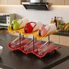 Wave Board Water Cup Holder, Vertical Storage Space Saving Design, Stable Assembled Wave Slot Easy Access Kitchen Organizer