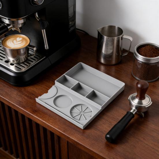 Espresso Sıkıştırma Matı Kaymaz Silikon Sıkıştırma Matı Isıya Dayanıklı Kahve Sıkıştırma İstasyonu Ev Baristaları İçin