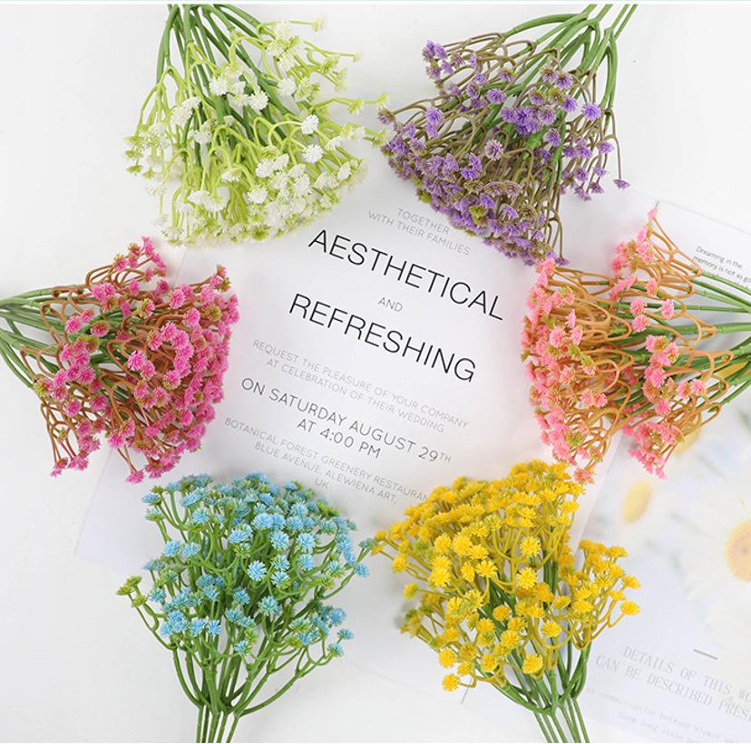 Artificial Baby's Breath Flower Aisle Runner for Wedding Decor and Photo Props