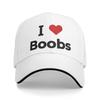 Funny I Love Heart Boobs Boobies Casual Baseball Cap Joke Outdoor Sports Hip Hop Hats Summer Sun-Proof Men Adult Baseball Caps