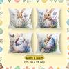 Easter Bunny Easter Eggs Pillowcase Printed Polyester 40/45/50Cm Throw Pillowcover Decorative Sofa Cushion Pillowslip Home Decor