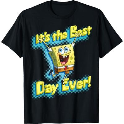 Mademark X SpongeBob SquarePants - SpongeBob SquarePants It's the Best Day Ever! Cotton Men T Shirt S