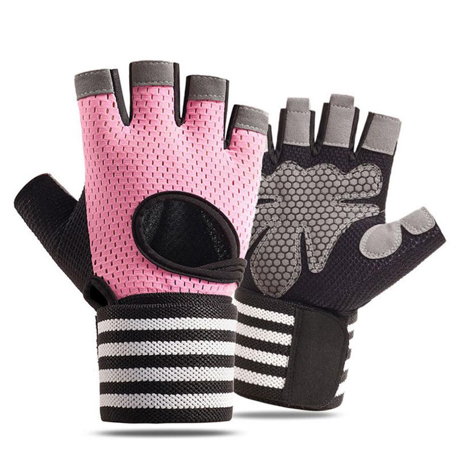 Breathable Workout Gloves,Padded Weightlifting Gloves With Wrist Wraps Support, Full Palm Protection,Grip For Gym Training