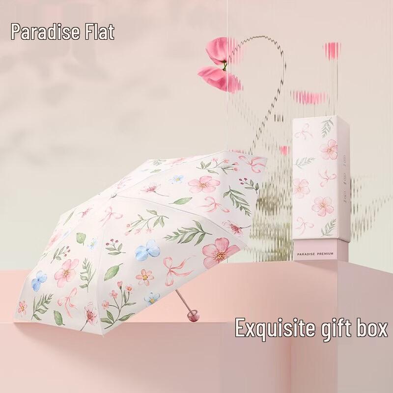 

Heaven Umbrella Compact 5-Fold UV Protection Rain/Sun Umbrella for Women