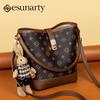 ESUNARTY Vintage Monogram Bucket Bag