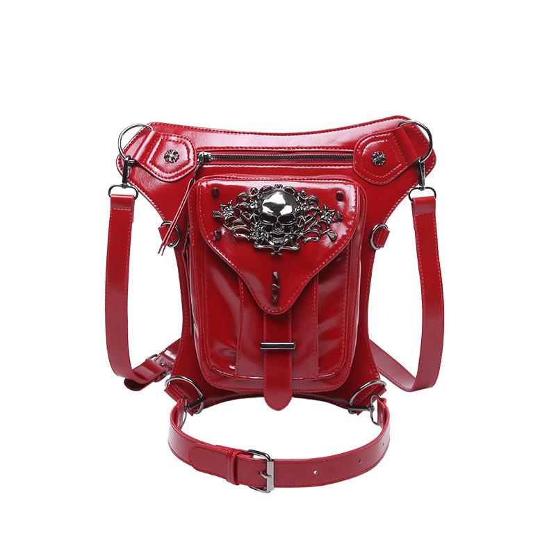 New niche retro punk shoulder messenger bag personalized skull locomotive Spice Girl style fanny pack